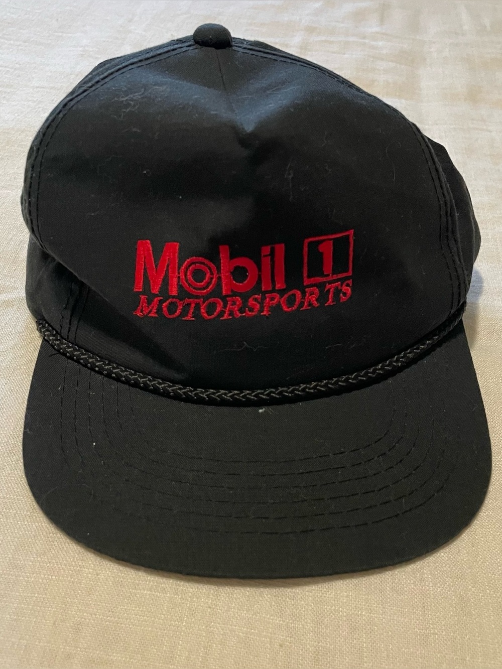 90s Mobil 1 Racing Motorsports Retro Embroidered Snapback Vintage